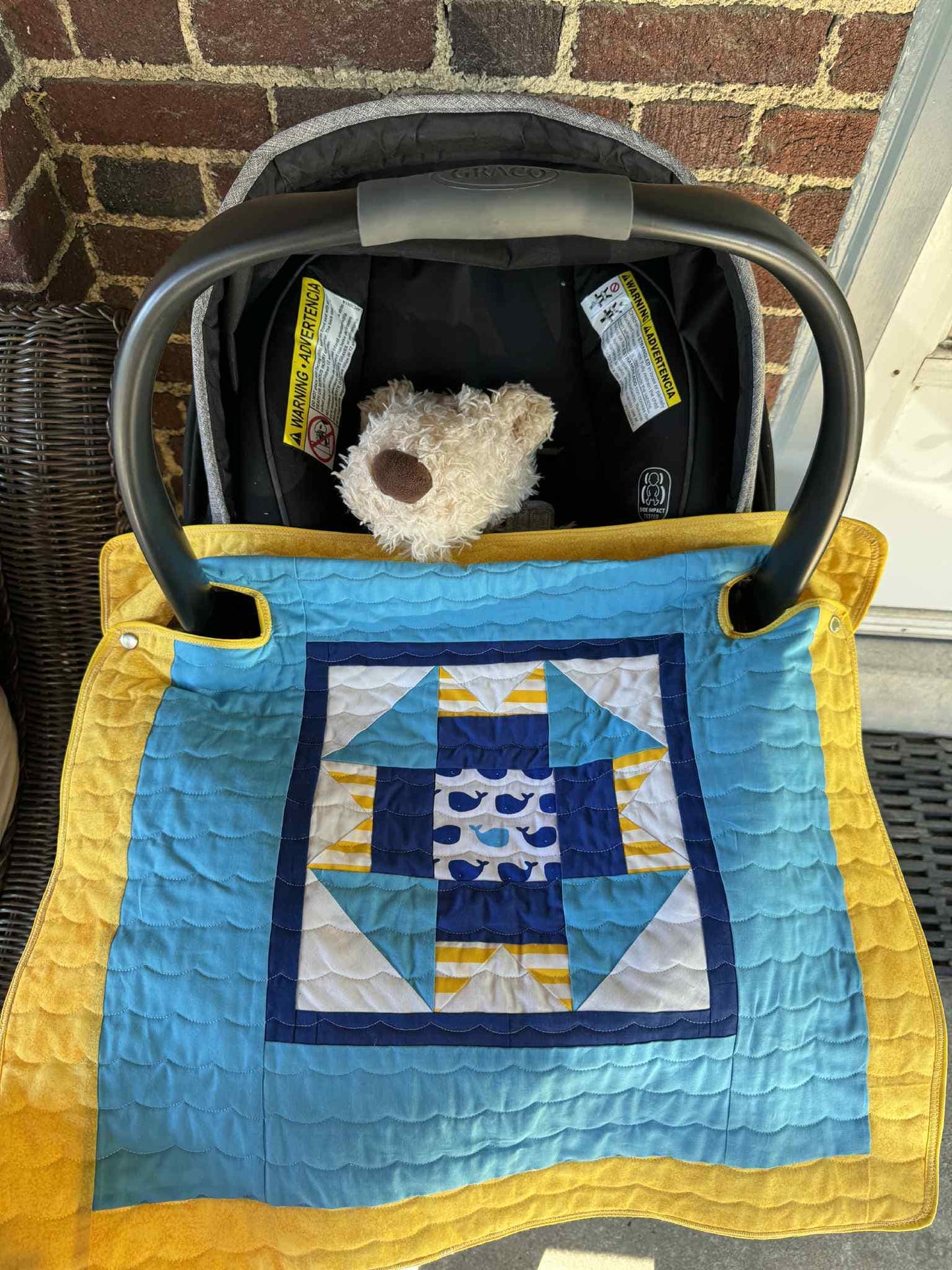 No-Slip Car Seat Coverlet - Digital Pattern